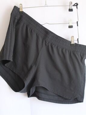 adidas Black Athletic Shorts with Logo Tag